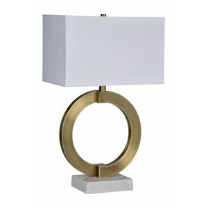 Renwil Skylar Marble Table Lamp Antique Bronze - NEW